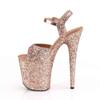 Pleaser - FLAMINGO810LG Sandale à bride à la cheville, Pole dance chaussures - Chaussures de pole dance - Couleur or/Champagne Product image